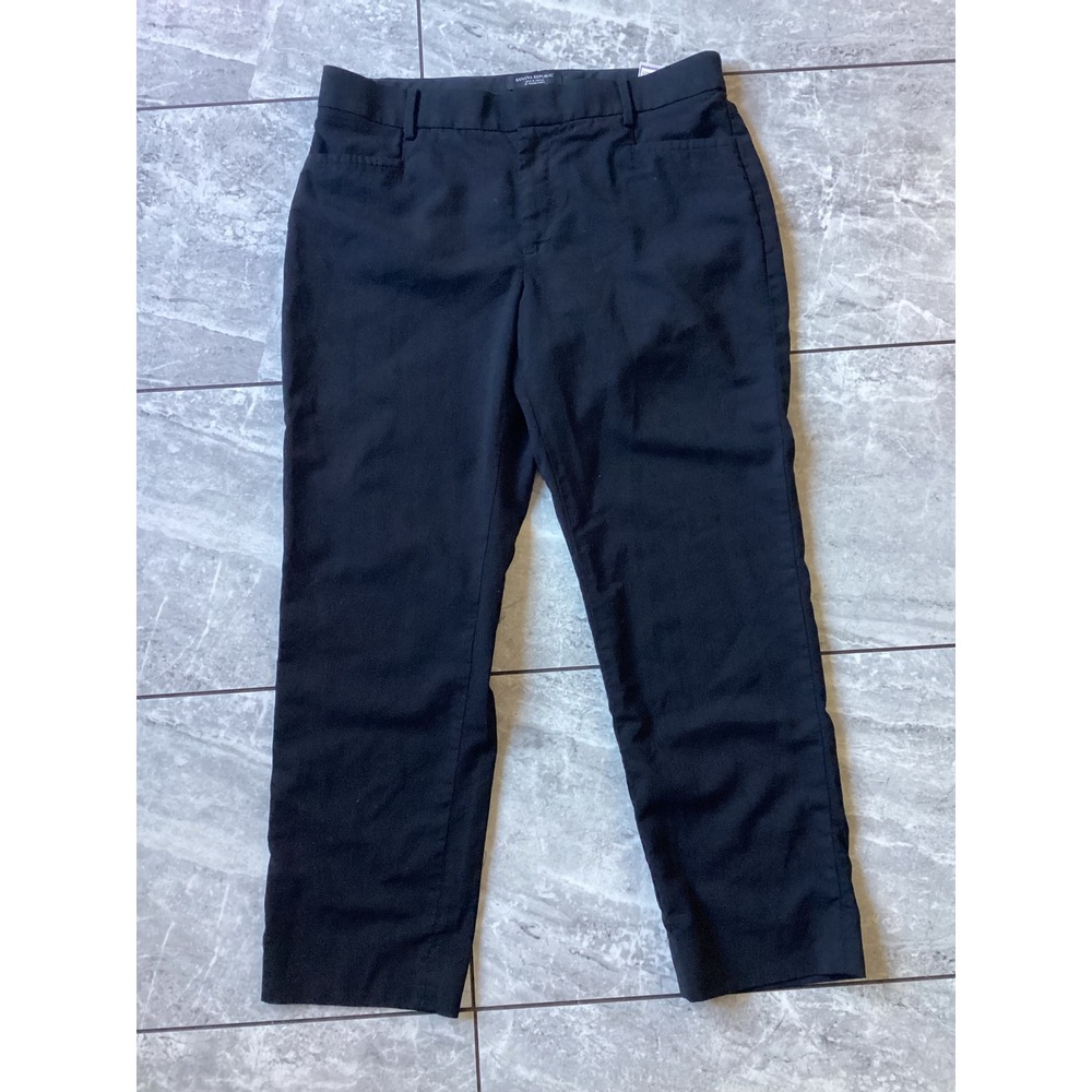 Banana Republic Black Italian Wool Stretch Dress Pants Womens 8